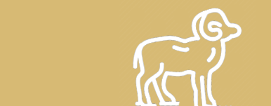 ram icon on gold background