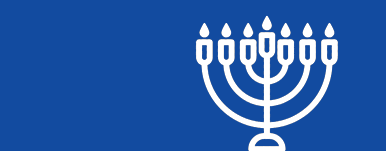 menorah icon on dark blue background
