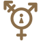 transgender symbol with female presenting icon